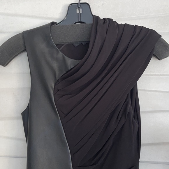 Alexander Wang leather/jersey Asymmetric Gown - Picture 8 of 11